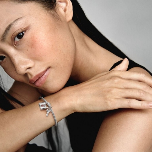 - Nwt Pandora Padlock and Key Dangle Charm - Picture 4 of 6